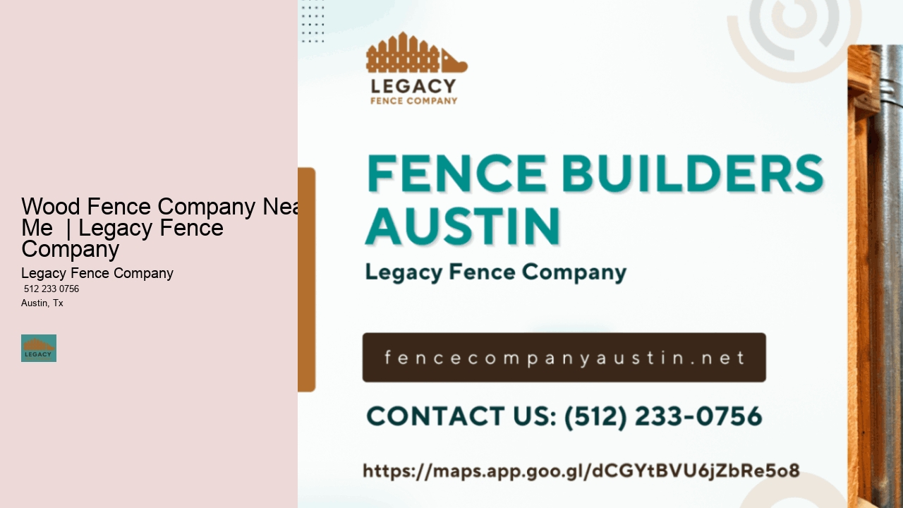 Wood Fence Company Near Me  | Legacy Fence Company