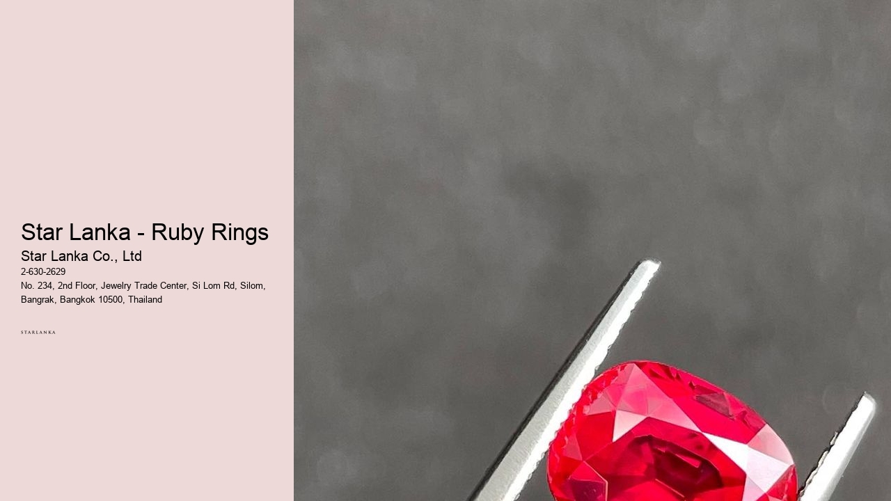 Star Lanka - Ruby Rings