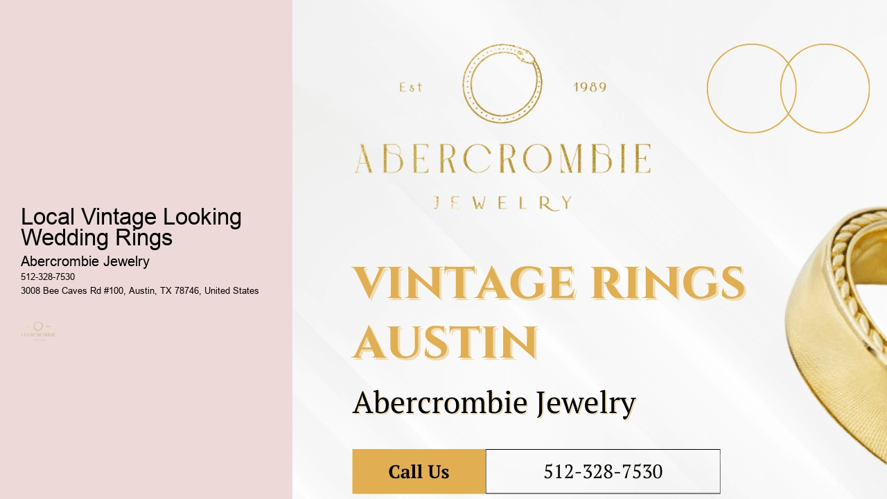 Local Vintage Looking Wedding Rings